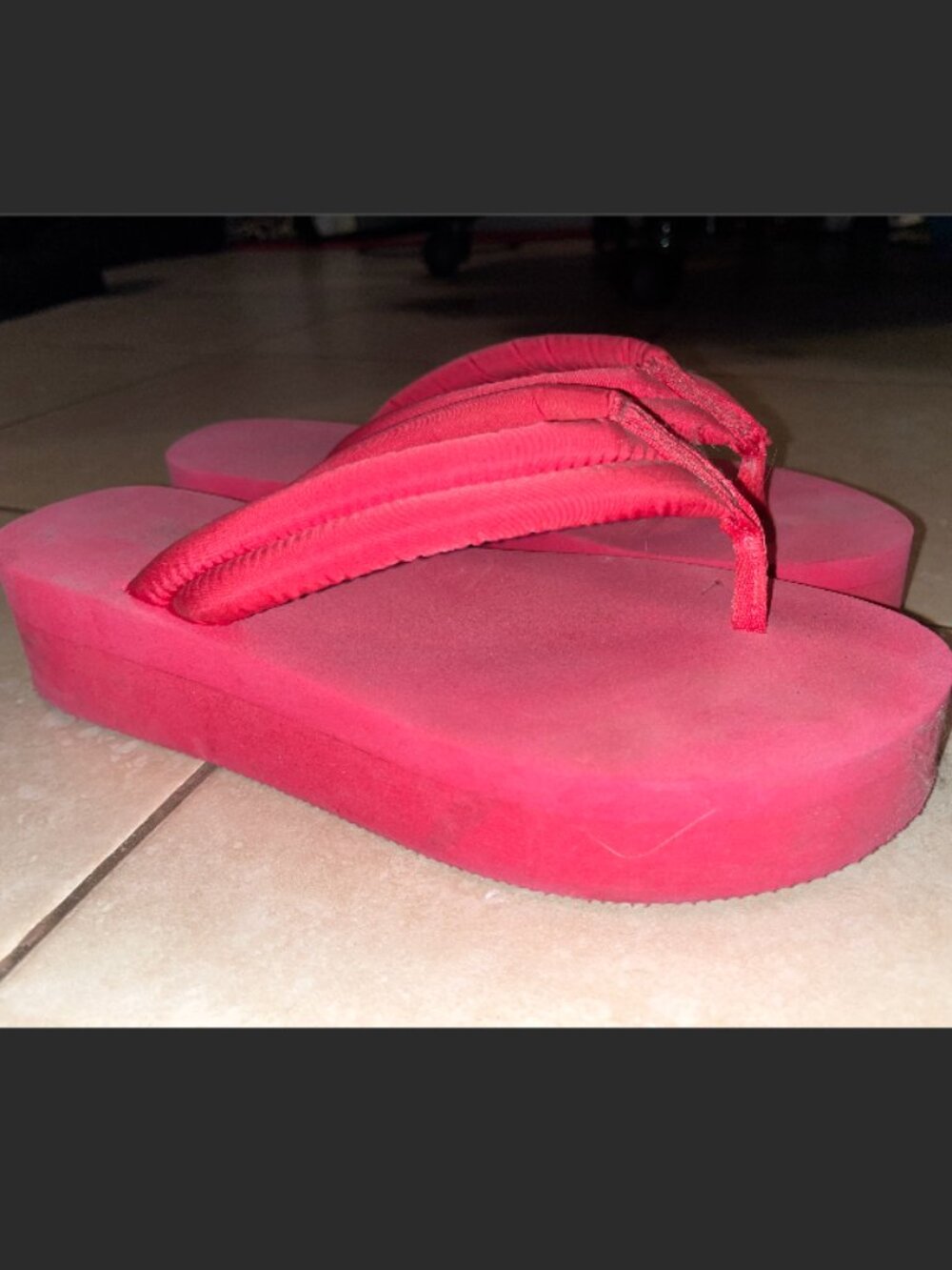 Old Navy Pink Wedge Flip Flops- Size 7 - Picture 2 of 2